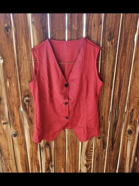 Women's Unisex Res Stretch Versitile Fashionable Vest Top With Buttons Large